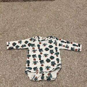 Kate Quinn houseplants long sleeve organic cotton bodysuit